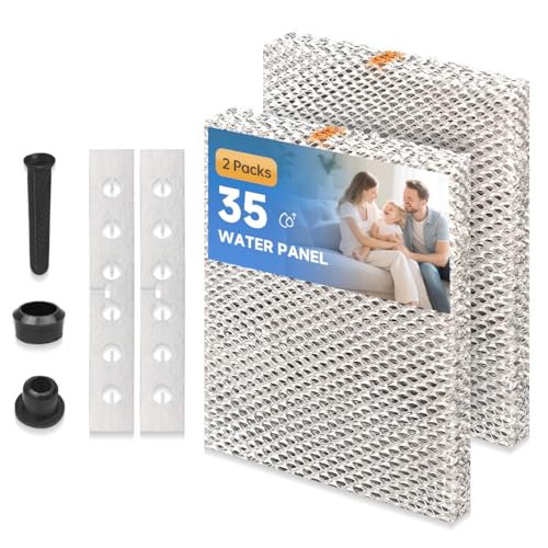 aliveair 35 GA35 Replacement Humidifier Water Panel Evaporator Compatible with Aprilaire H635EZ1A 4839 Kit Filter or 560, 568, 600, 700, 760, 768 350, 360, 10" x 13" x 1.75" 2-Pack