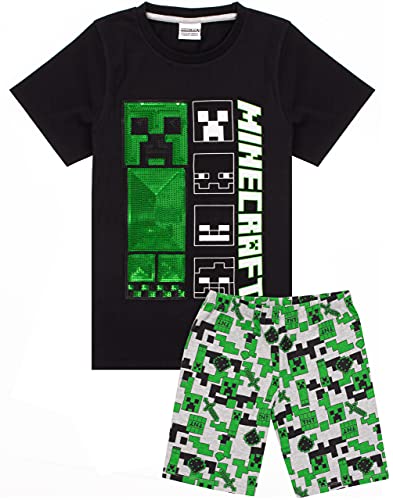 Minecraft Pijamas Boys 4 Opciones de diseño Kids Top Shorts Gamer PJs 9-10 años