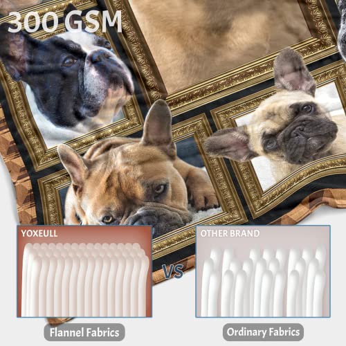 Throw Blanket French Bulldog Dog Blankets Fuzzy Fleece Soft Blanket Cozy Warm Travel Blanket For Couch Sofa Or Bed, Dogs Lover Gift, 60 X 80 Inch #TOP2