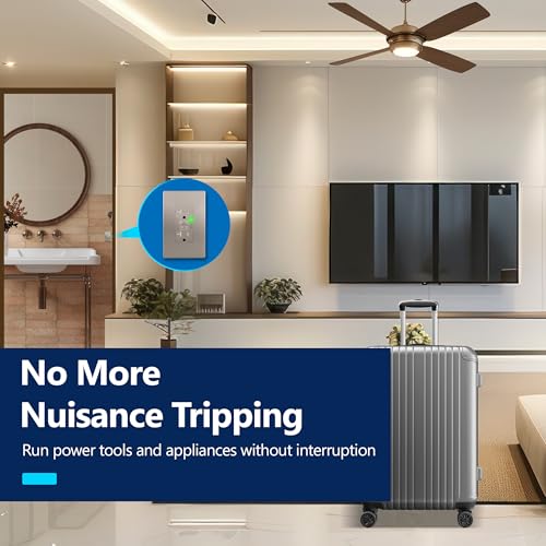 Image of LIDER GFCI Outlet 20Amp, GFCI Receptacle, ETL Listed, Matte Nickel | Tamper-Resistant, Ground Fault Protection, LED Indicator, No-False-Trip Performance, Screwless Wall Plate, Anti-Interference