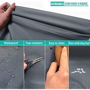   Dog-Bed-Cover-35L-x-22W-x-4H-InchHeavy-Duty-Durable-Waterproof-Fluffy-Soft-Short-Plush-Replacement-Dog-Bed-CoversWashable-Removable-Pet-Bed-Mattress-Cover-with-ZipperGreyCover-Only