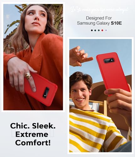 Coque Samsung S10E anti-chocs protectrice en silicone rouge - 7