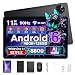 POPUX P11 11 Inch Tablet, Android 16 Tablet with Gemini AI, 48GB RAM+128GB ROM/TF 2TB, Octa Core T7250, 90Hz Display 8800mAh Tablets with Keyboard, Pen, 13MP+5MP, 3.5mm Headphone, 5G WIFI, OTG, Black