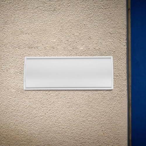 Plaques de porte incurvées en aluminium 21x8 cm lot de 2 plaques argentées - 8