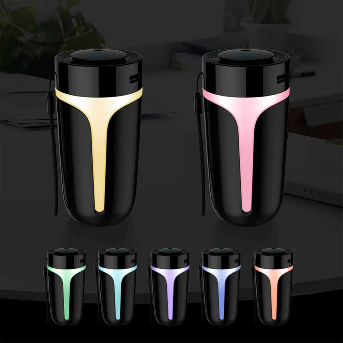 Umidificatore Auto Multifunzione 300ml in Abs Mp3 e Wireless
