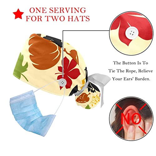 Casquettes de travail respirantes Thanksgiving dindes x2