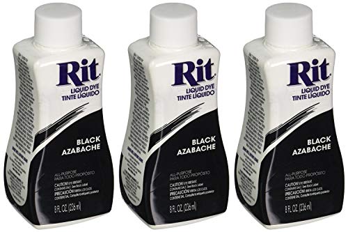 Rit Dye Liquid Fabric Dye, Black 8 oz (Pack of 3) - 1