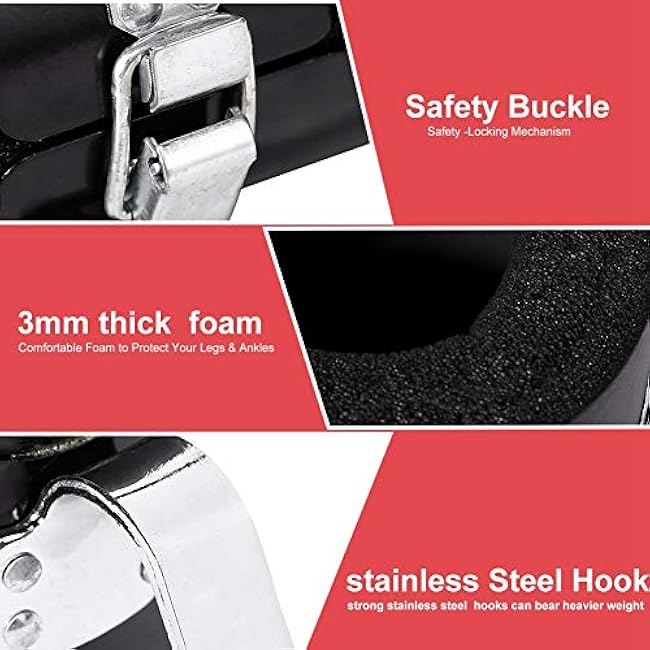 TOPINCN Anti Inversion Boots for Ab Abdominal Sit Up, Abdominal Sit Up Hooks, Hooks Therapy, Core Gym Fitness Exerciser for Stress Relief and Fitness