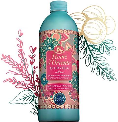 Tesori d’Oriente Bubble Bath for Women, Foaming Bath, Bath Bubbles for Women Relaxing, Luxurious Body Wash for Women & Skin Care - 500 Ml-16.91 us Fl Oz- [Italian Import ]-(Ayurveda)