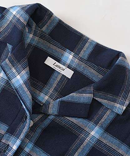 Latuza Women's Plaid Flannel Nightgowns Full Length Sleep Shirts4