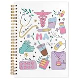 SNNDER Medical Assistant Gifts, MA Gifts for Women, MA Notebook Medical Journal Hardcover Spiral Notebook...