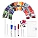 Produktbild MS.DEAR Embroidery Stickgarn Kit, Stickpackung mit Kreuzstichwerkzeug, 50 Farbfäden Stickerei wollfaden und Kreuzstich Werkzeugsatz Set Kreuzstich Tool Kit