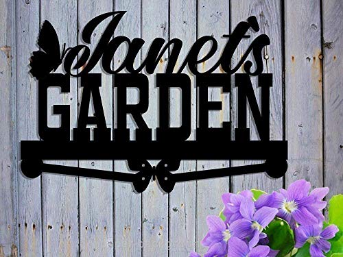 Custom Metal Garden Sign - Personalized - Nana's Garden Garden Sign Butterflies Gift Mom Grandma Grandpa's Name - Hand Made Customize it! 17 x12 Gift