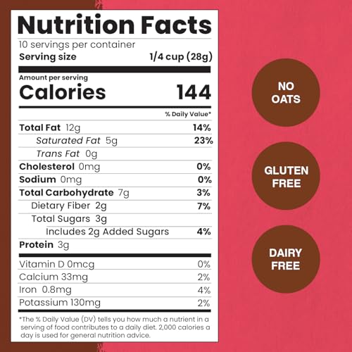 Image of Paleonola Strawberry Grain Free Granola, 10 Oz Resealable Bag (Pack of 1) - Grainless Paleo Granola Blended w /Organic Maple Syrup, Almonds, Dried Strawberries, & Pecans - Gluten & Dairy Free, Non-GMO