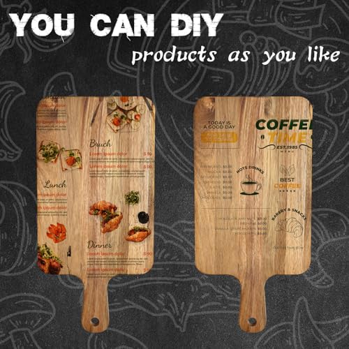 10 Piezas Tabla de Cortar de Madera de Acacia con Mango miniatura 4