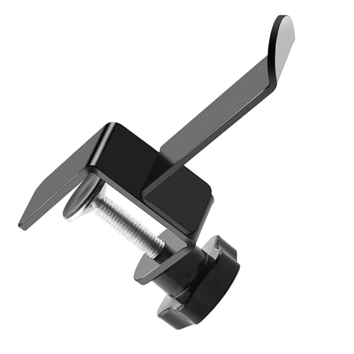 Gancio Metallico da Scrivania Regolabile per Cuffie 2 Pezzi Nero | Ferro Robusto, per Cappello e Bagno, Montaggio Sotto Piano, Supporto Compatto