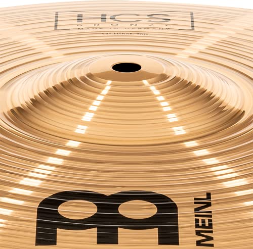 Meinl Cymbals HCS Bronze Hihat 13 Zoll (Video) Schlagzeug Becken – Paar – (33,02cm) B8 Bronze, Traditionelles Finish (HCSB13H)