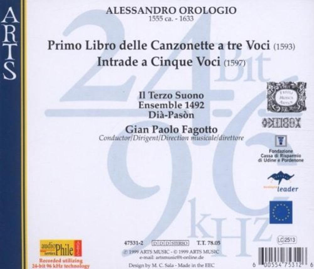 Orologio: Primo Libro delle Canzonette