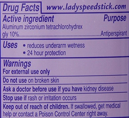 Lady Speed Stick Stainguard Underarm Antiperspirant Deodorant for Women, Powder Fresh - 2.3 ounce (6 Pack) - Thumbnail 4