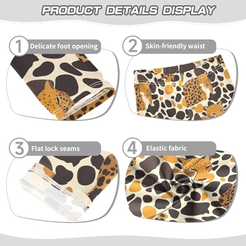 Abstract Leopard Cheetah Skin Shapes Kids Baby Girls Cotton Pants Fashion High Waisted Leg Yoga Pants Sports3