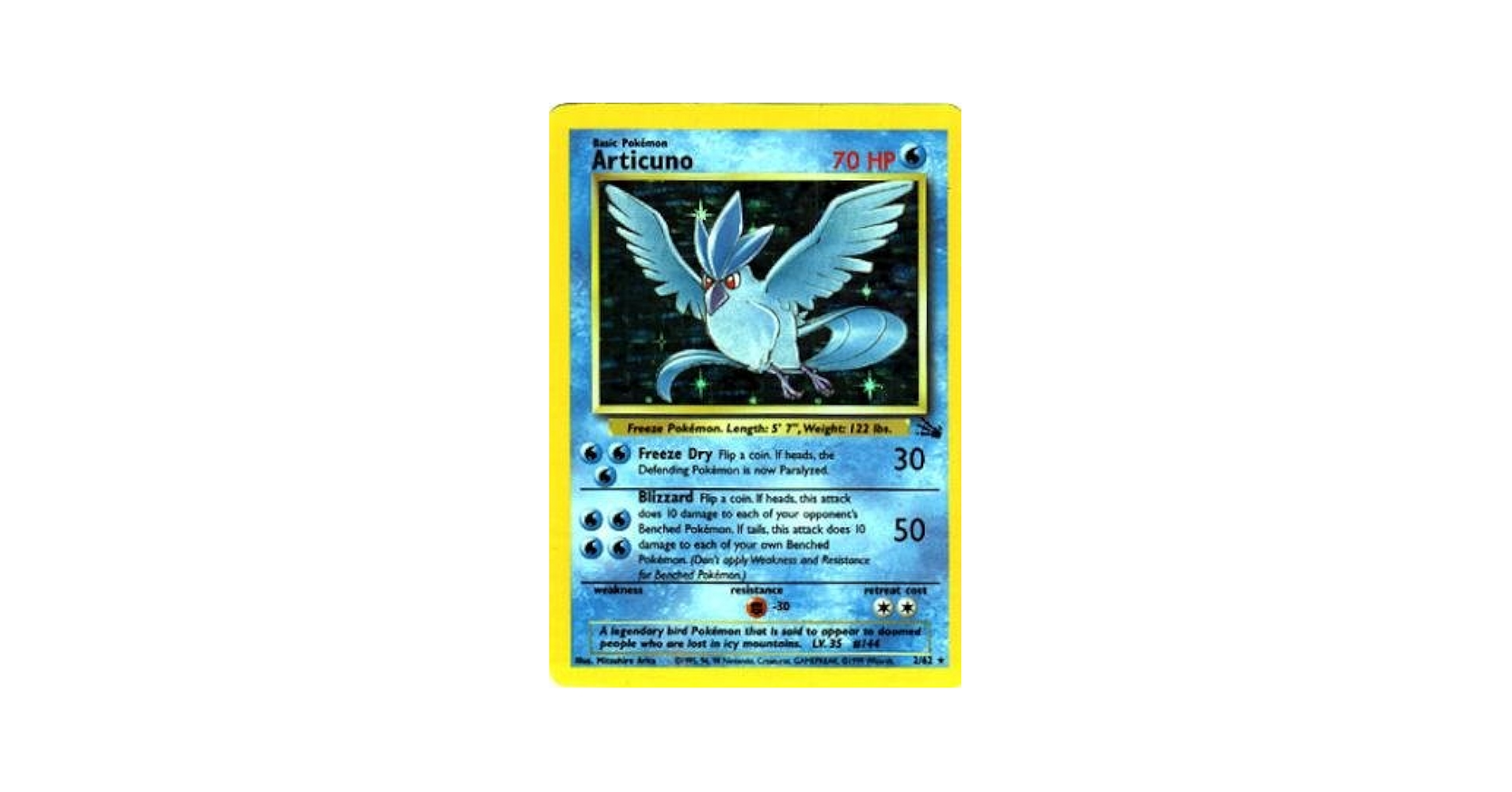 Amazon.com: Articuno Holofoil - Fossil - 2 [Toy] : Toys & Games