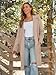LILLUSORY Women's Long Dressy Cardigan Sweaters Fall Oversized Cozy Jacket Outfits 2025 Date Night Winter Trench Coats Almond XS