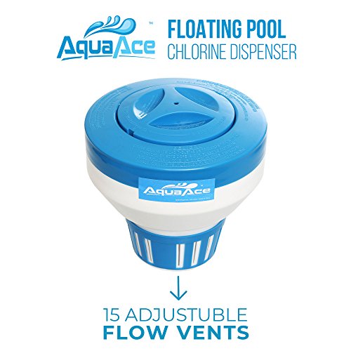 AquaAce-Pool-Chlorine-Floater-Dispenser-Premium-Large-Capacity-Holds-Up-to-5-Tablets-Floating-Design-for-3-inch-Chlorine-Tablets
