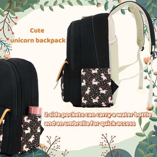 Image of Leaper Canvas School Backpack for Girls Laptop Bag Travel Bag Bookbag Daypack