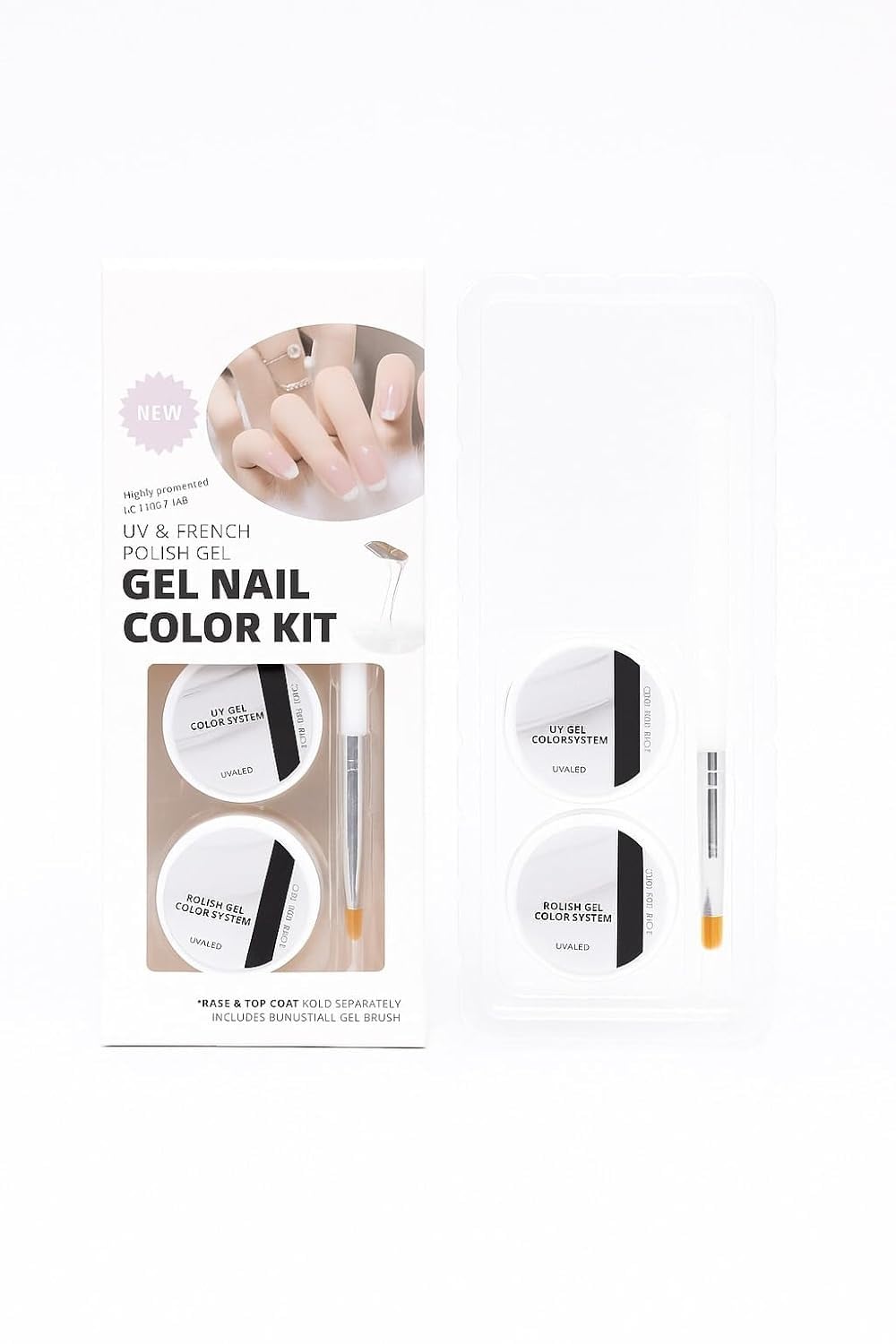 KIRA Gel Nail Color Kit for UV/LED French Polish Manicure with Nail Color and Brush-image-12