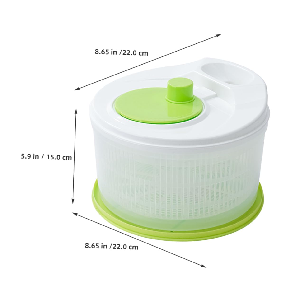 Cabilock 1set Efficient Vegetable Washer Dryer Manual Food Spinner Slicer for Quick Washing Drying Stable Ergonomic Design for Fruits Salads in Kitchen Restaurants