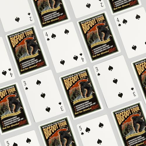 Baraja de 52 cartas tamaño póker Bigfoot Tours miniatura 4