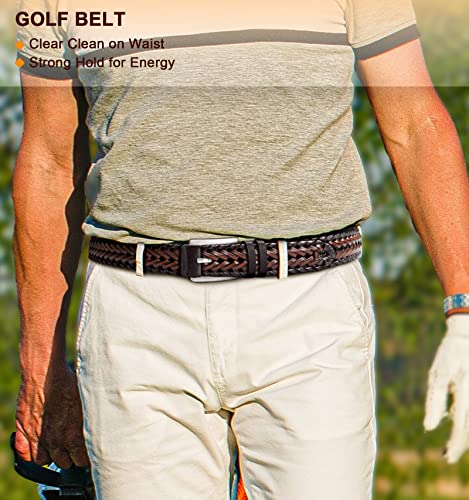 Image of Stretch Belt Men,Bulliant Mens Woven Stretch Braided Belt 1 3 /8
