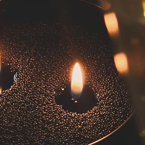 NICEME Black Customized Powder Candle Making Kit, 26Oz Refillable Beaded Wax Sand DIY Pearled Candle All Natural Reusable Candle Making Self Extinguish with 30PCS Wicks 2PCS Centering Devices