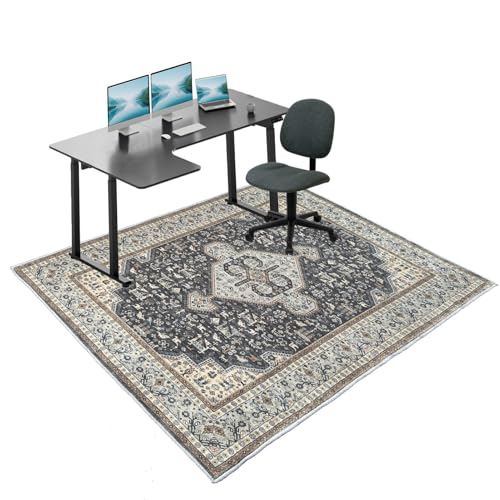 Alfombrilla para Silla para Suelos Duros, Alfombrilla para Silla de Oficina, Alfombra for Silla de Escritorio, Protector de Suelo para Silla Ruedas, Alfombrilla para Silla de Gaming 80 x 100 cm