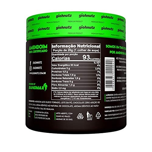 Creme De Amendoim Chocomint Cream 500g - Giohnutz