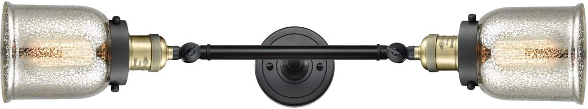 Innovations 208-BAB-G58-LED 2 Light Vintage Dimmable LED Bathroom Fixture, Black Antique Brass