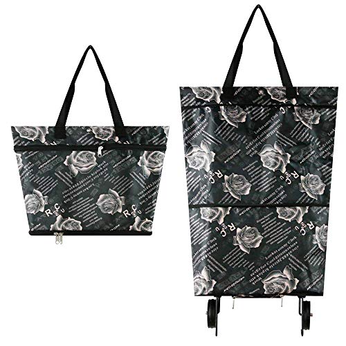 Toomett - Borsa-carrello per la spesa 2 in 1