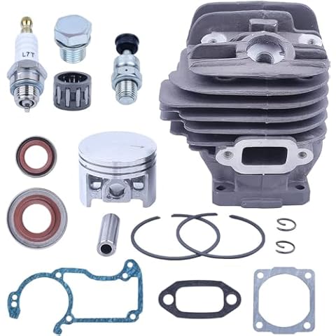44.7mm Chainsaw Cylinder Piston Kit Compatible with Stihl 026 MS260 026PRO Replacement Parts with Gasket Set Oil Seal Set Needle Bearing Spark Plug Cylinder Plug Decompression Valve Cover