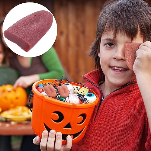beejune 2 Stücke Fake Zunge, Zungen Raus, Realistisch Gefälschte Zunge, Dehnbar Tricks, Künstliche Zunge Requisiten, Schreckliche Halloween Grobe Witze Streich Tricks, Dehnbare Zunge Spielzeug