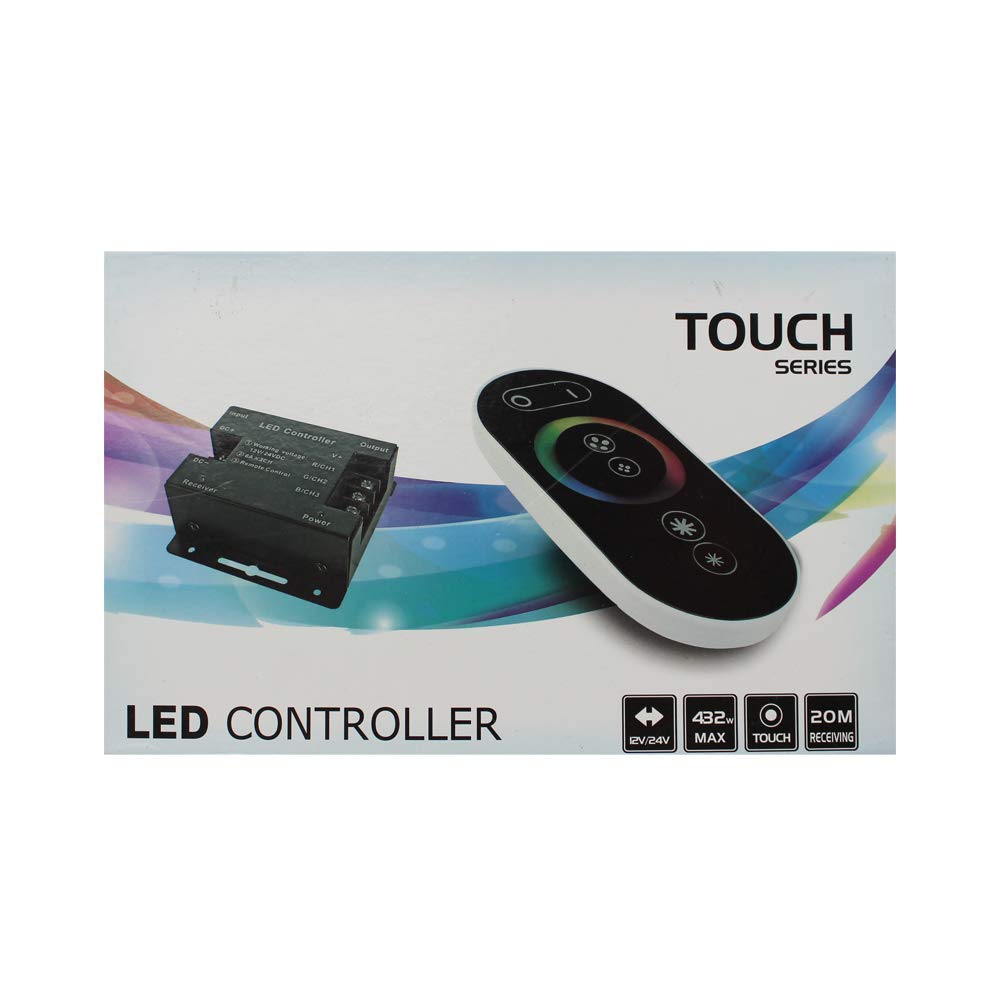 PB-Versand RGB LED Touchdimmer Dimmer 12V - 24V Schalter zum dimmen Touch-Technik Regler Dimmschalter für Streifen Strip Lichtleisten LED-Leisten (Packung mit 2)