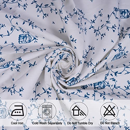 Image of HOMEMONDE 1-Piece Long Door Curtain 8 Feet Cotton for Home Decorative, Office, Farmhouse Hand Block Printed Curtains