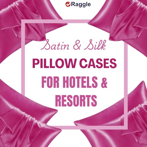 Image of RAGGLE Satin Silk Pillowcase for Hair and Skin Standard Size 18 inchX 28 inch with Soft Breathable Smooth Cooling Pillow Covers for Sleeping or Pillow Protector (2, Rani Pink)