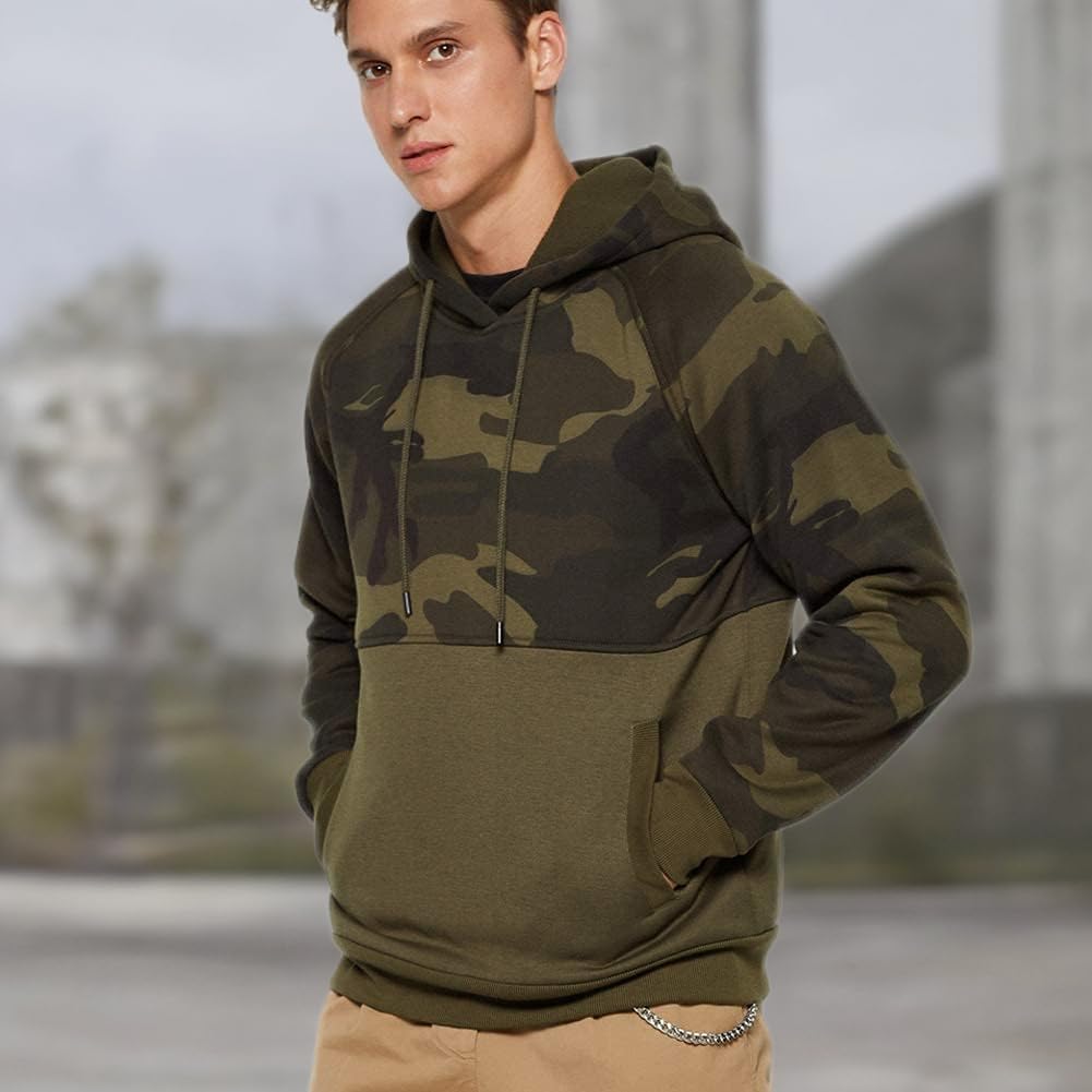 LBL Leading the Better Life Men's Solid Pullover Hoodies Sports Soft Blend Fleece Hooded Sweatshirts with Kangaroo Pocket - Image 6