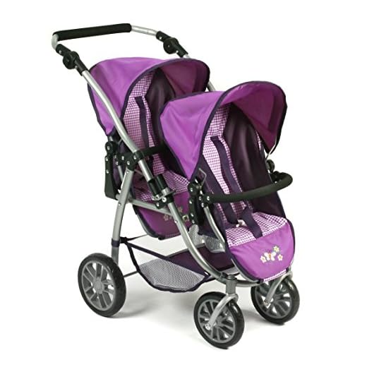 Bayer Chic 2000 689 28 Silla Infantil Doble Tandem Buggy Vario, Purpur Checker, Color Lila