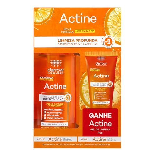 Kit Darrow Actine Gel de Limpeza Facial com Vitamina C 140g + 40g