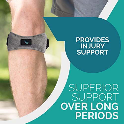 Run Forever Sports Patella Strap Knee Brace Support For Arthritis, Acl, Running, Basketball, Meniscus Tear, Sports, Athletic. Best Knee Brace For Hiking, Soccer, Volleyball & Squats (Pack Of 1, Grey) #TOP7