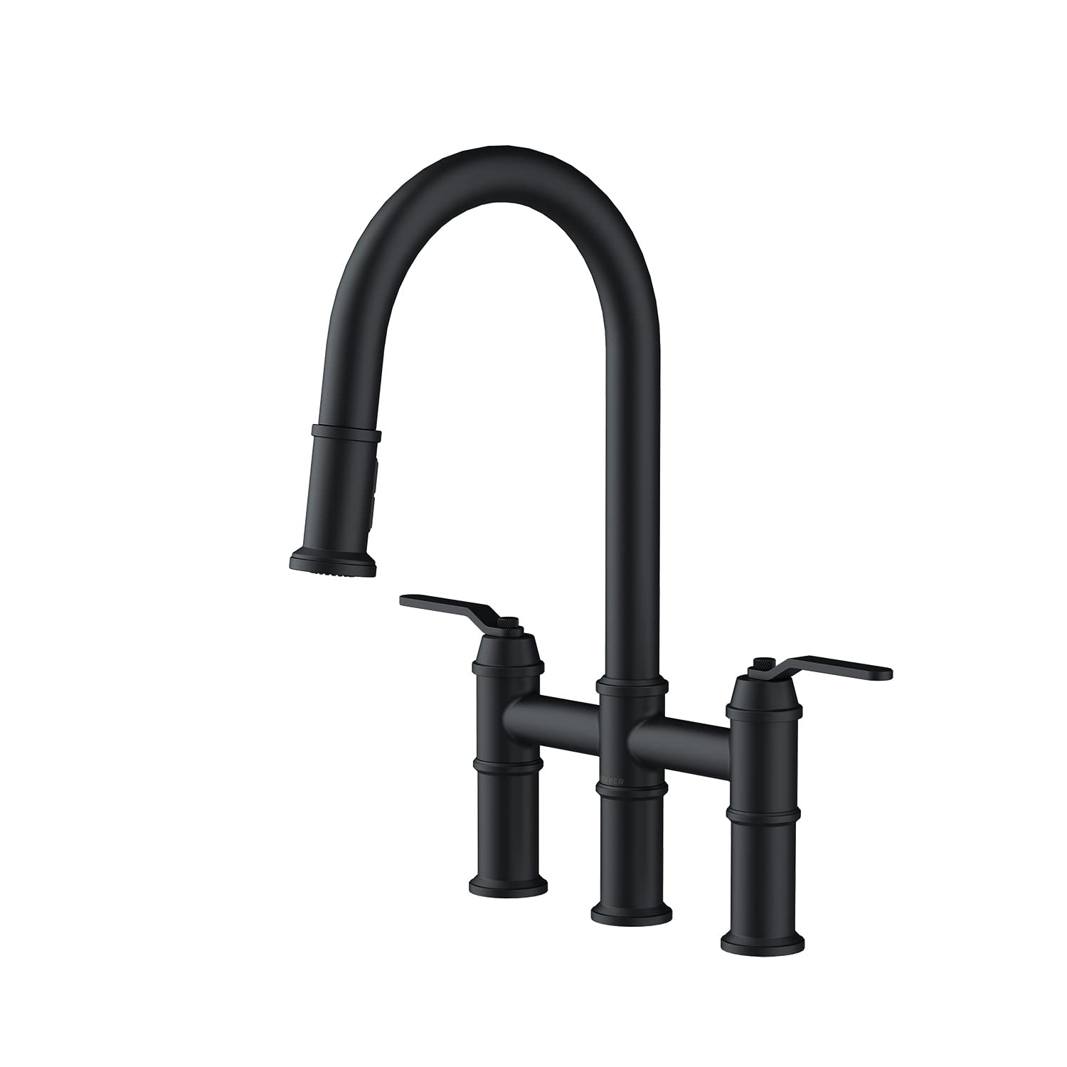 Kinzie 2H Bridge Pull-Down Kitchen Faucet 1.75 gpm Satin Black