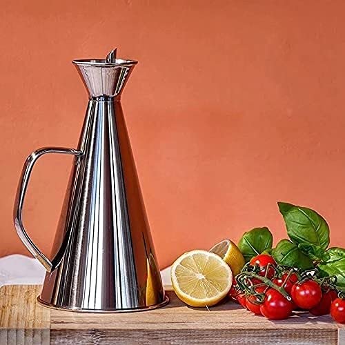 Aceitera y vinagrera Antigoteo 500 ml de Acero Inoxidable sin Goteo, sin desorden dispensador de Aceite de Oliva, Aceite de Cocina, vinagre de Maceta a Prueba de Fugas (Size : 1000ml)