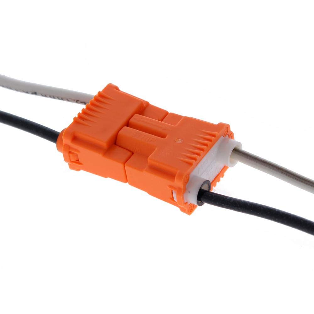 IDEAL 30-102 Luminaries Disconnect Power Plug (Ballast Connector), 1000-pack-Free Shipping, Orange, Small
