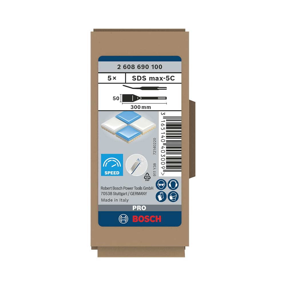 Bosch 2608690100 Sdsmax Tile Chisel/300X50Mm